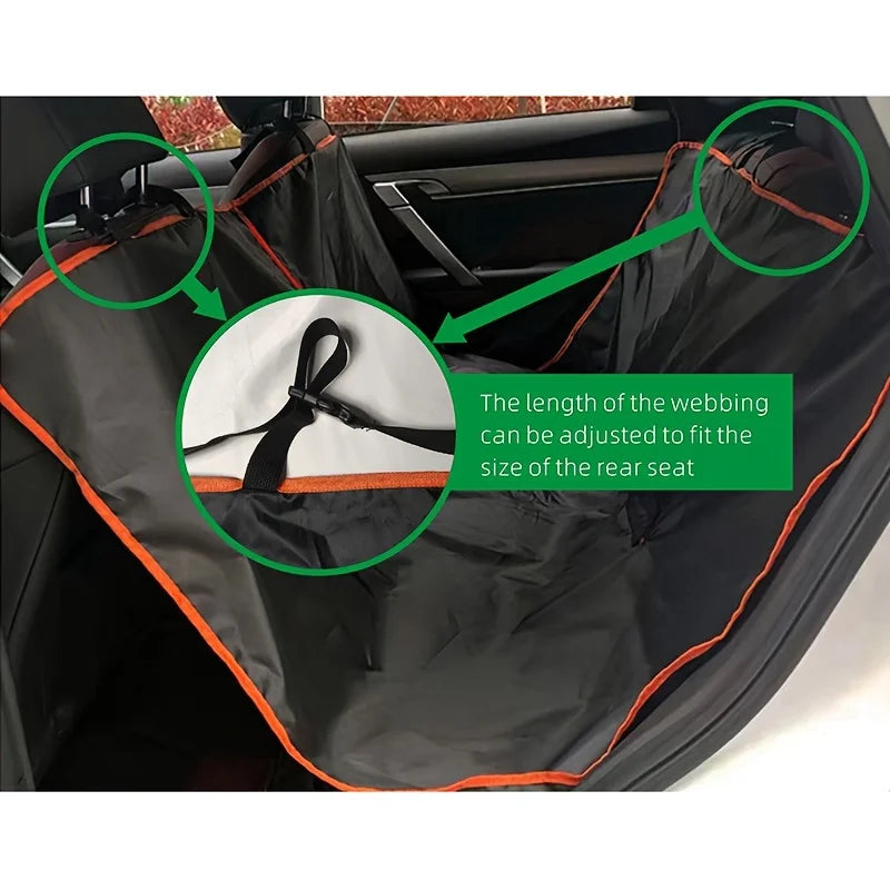 Dog Car Seat Cover for Back Seat, Oxford Cloth Durable Scratchproof Dog Hammock, Pet Seat Cover Protector for Cars, Trucks and SUVs