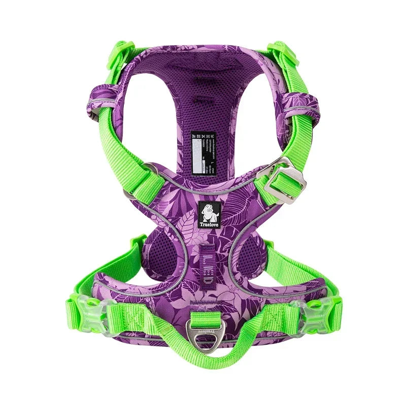Dog Harness Camouflage Reflective Nylon Special Edition and Upgrade Version Easy to Adjust TLH5653, Explosion-proof Harness