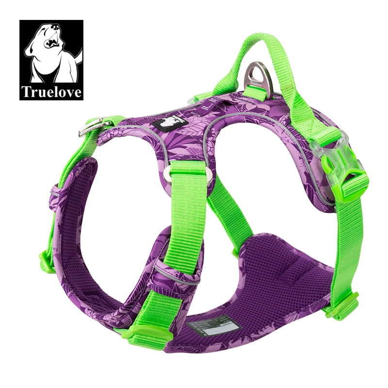 Dog Harness Camouflage Reflective Nylon Special Edition and Upgrade Version Easy to Adjust TLH5653, Explosion-proof Harness
