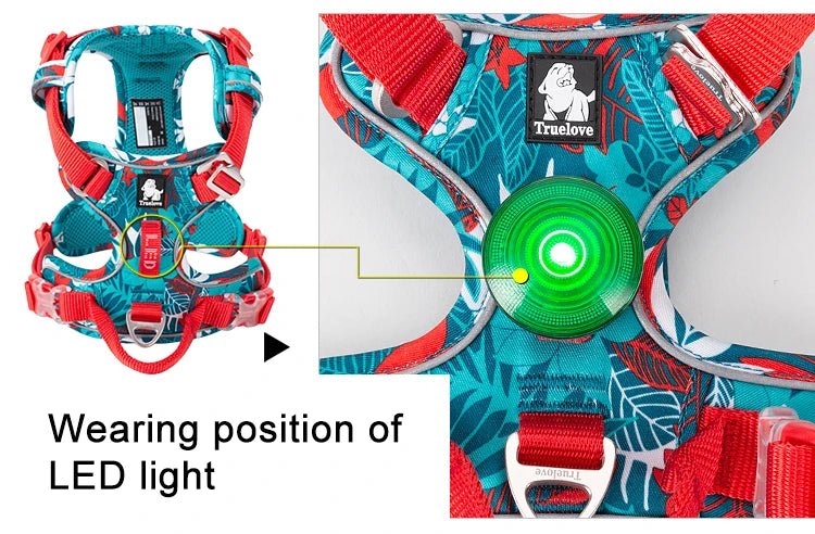 Dog Harness Camouflage Reflective Nylon Special Edition and Upgrade Version Easy to Adjust TLH5653, Explosion-proof Harness