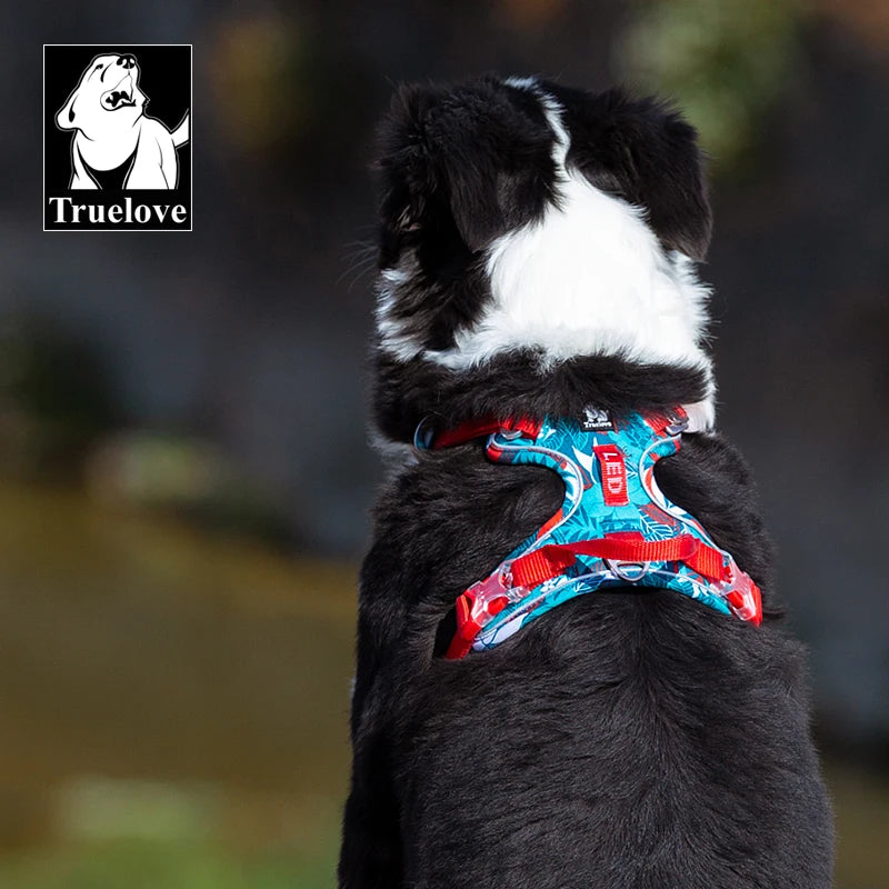 Dog Harness Camouflage Reflective Nylon Special Edition and Upgrade Version Easy to Adjust TLH5653, Explosion-proof Harness