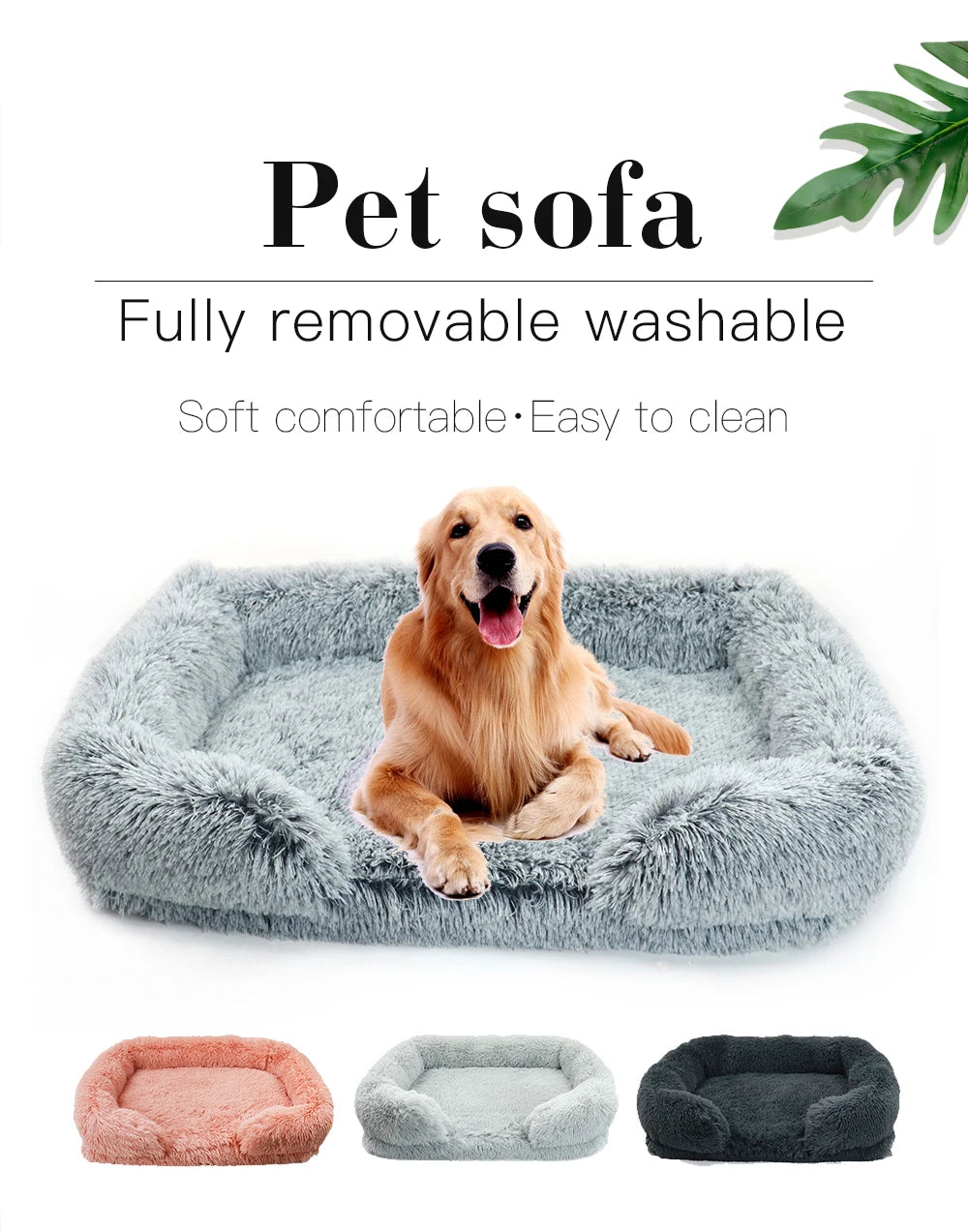 Thickened Orthopedic Dog Bed for Small to Large Dogs - Egg Sponge, Easy to Remove and Wash Plush Cover, Durable Pet Bed