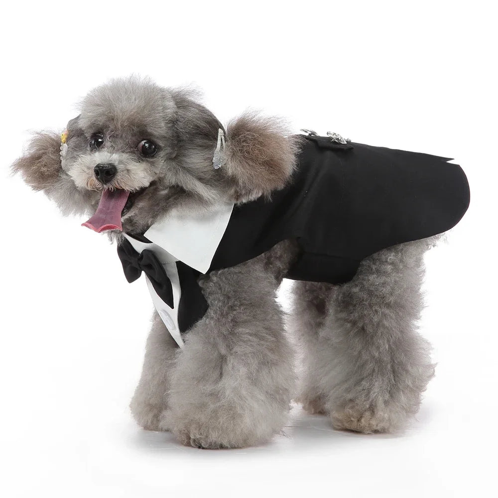 Dog Costume For Small Dogs and Medium Dogs Halloween Apparel Dog Wedding Outfit Clothes Wedding Shirt Clothes Formal Tuxedo