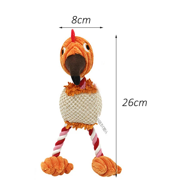 Plush Flamingo Pet Squeaky Toys for Small Dogs Clean Teeth Puppy Dog Chew Toy Squeak Pets Accessories Dog Supplies Octopus Chick