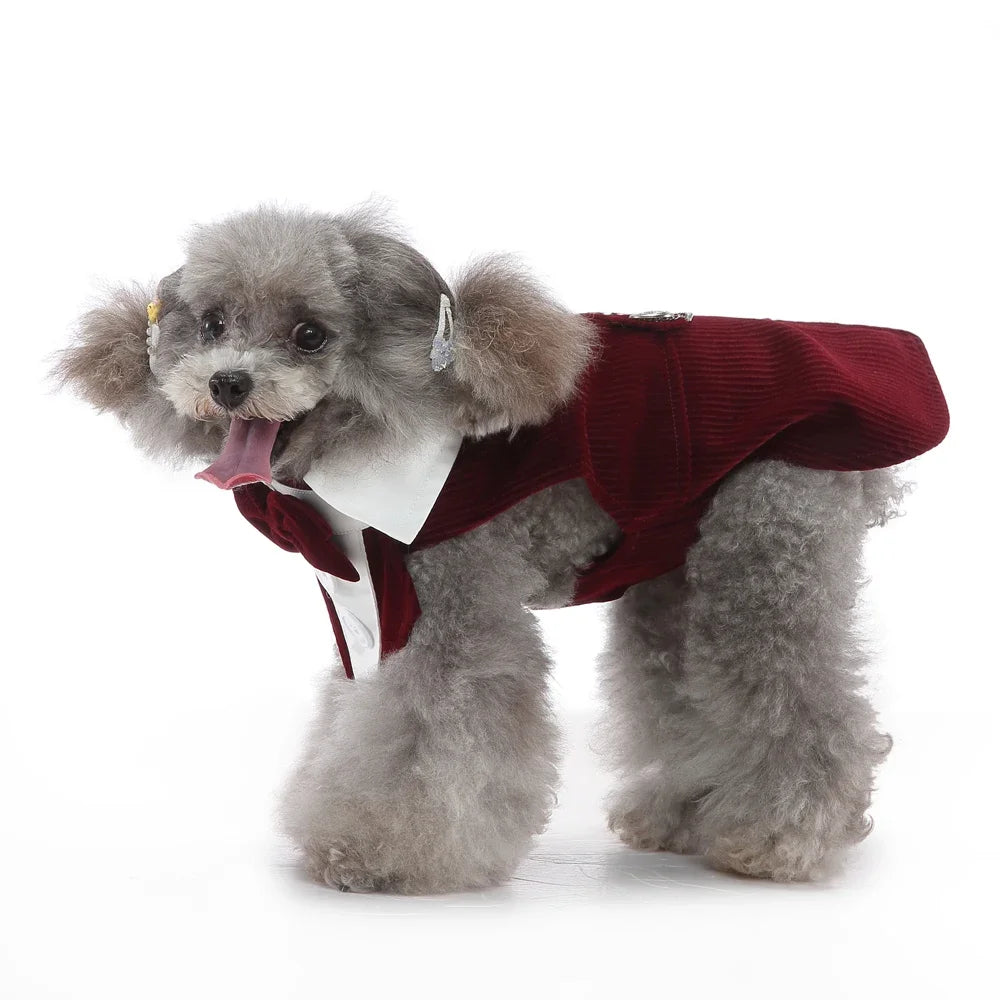 Dog Costume For Small Dogs and Medium Dogs Halloween Apparel Dog Wedding Outfit Clothes Wedding Shirt Clothes Formal Tuxedo