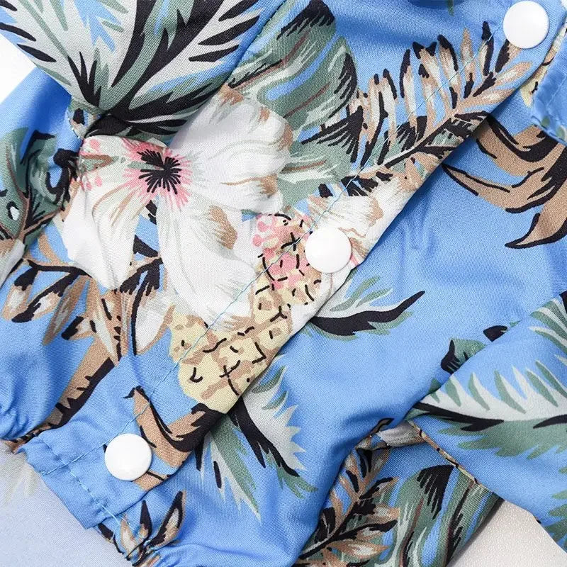 Hawaiian Beach Style Summer Dog Shirt Light‑Breathable Pet Clothes For Small Medium Puppy Dogs Cats Fit For Pug French Bulldog Vacation Outdoor Pet Apparel Supply