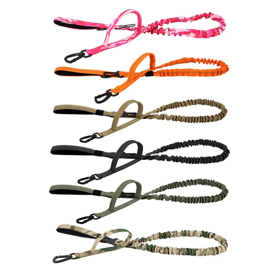 Training and Walking Dog Leashes For Small Medium and Large Dogs, Adjustable Leash Quick Release Elastic Rope With 2 Control Handles