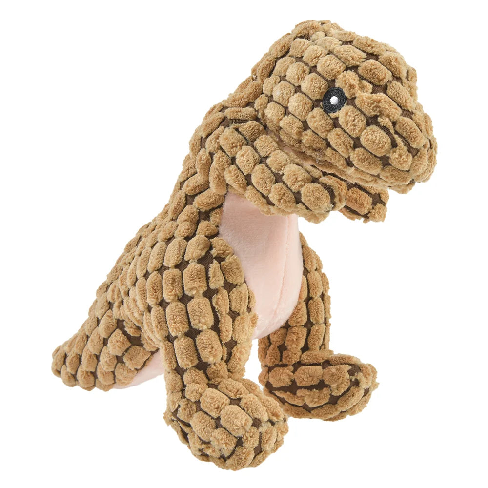 Interactive Chewy Plush Animal and Dinosaur Shaped Toys for Small Dogs