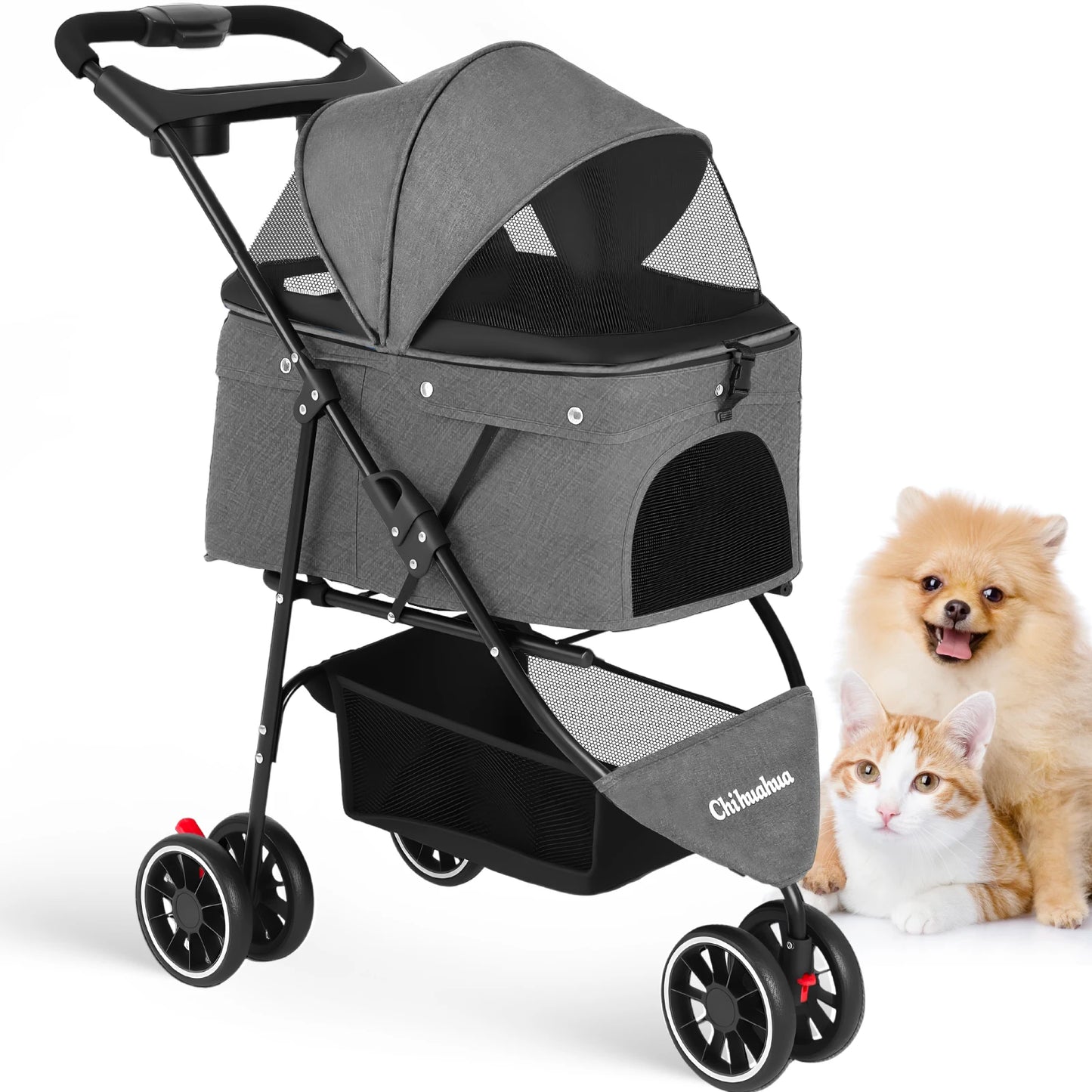 Pet Stroller For Small Dogs, Travel Portable Dog Stroller, Foldable Dog Carrier Strolling