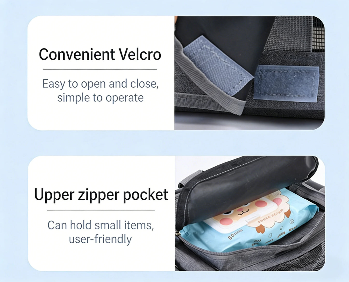Portable Expandable Small Dog Travel Bag Soft-Sided Transparent Breathable Lightweight Handheld or Crossbody Outdoor Pet Bag Stylish