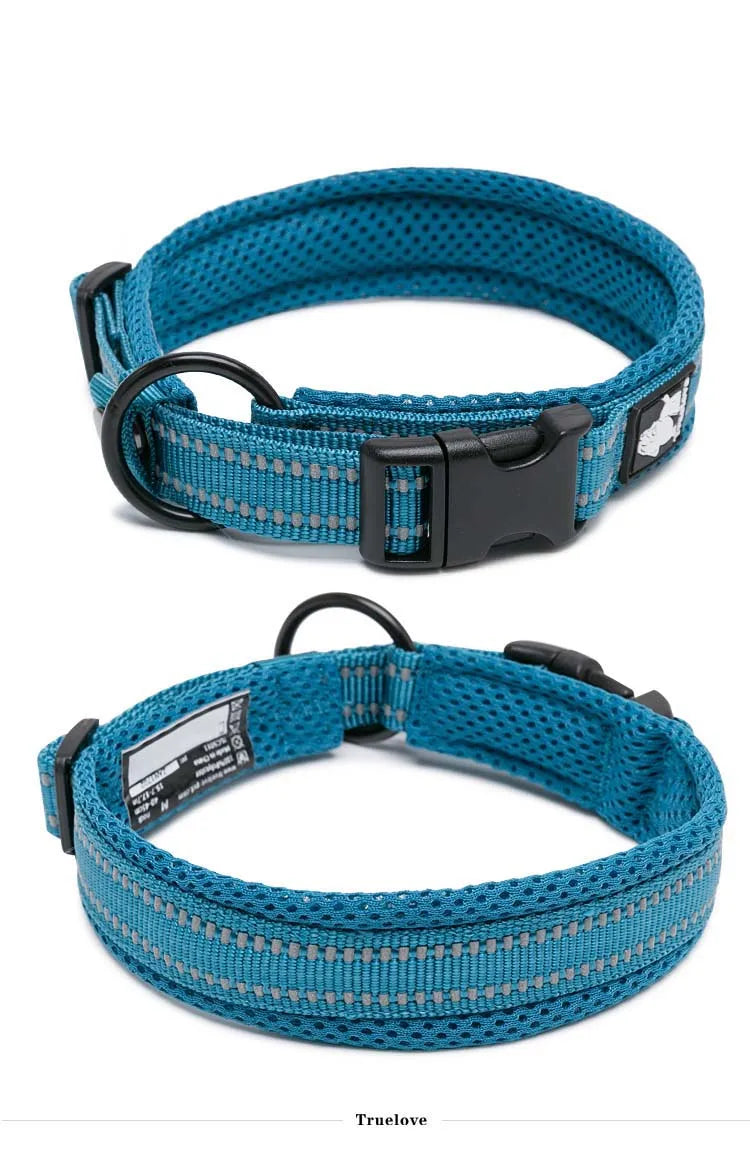 Dog Walking Collar Comfort Padded with Buckle Nylon Traveling Collar Tactical Dog Supplies 11 Colors Size XXS-XXXL