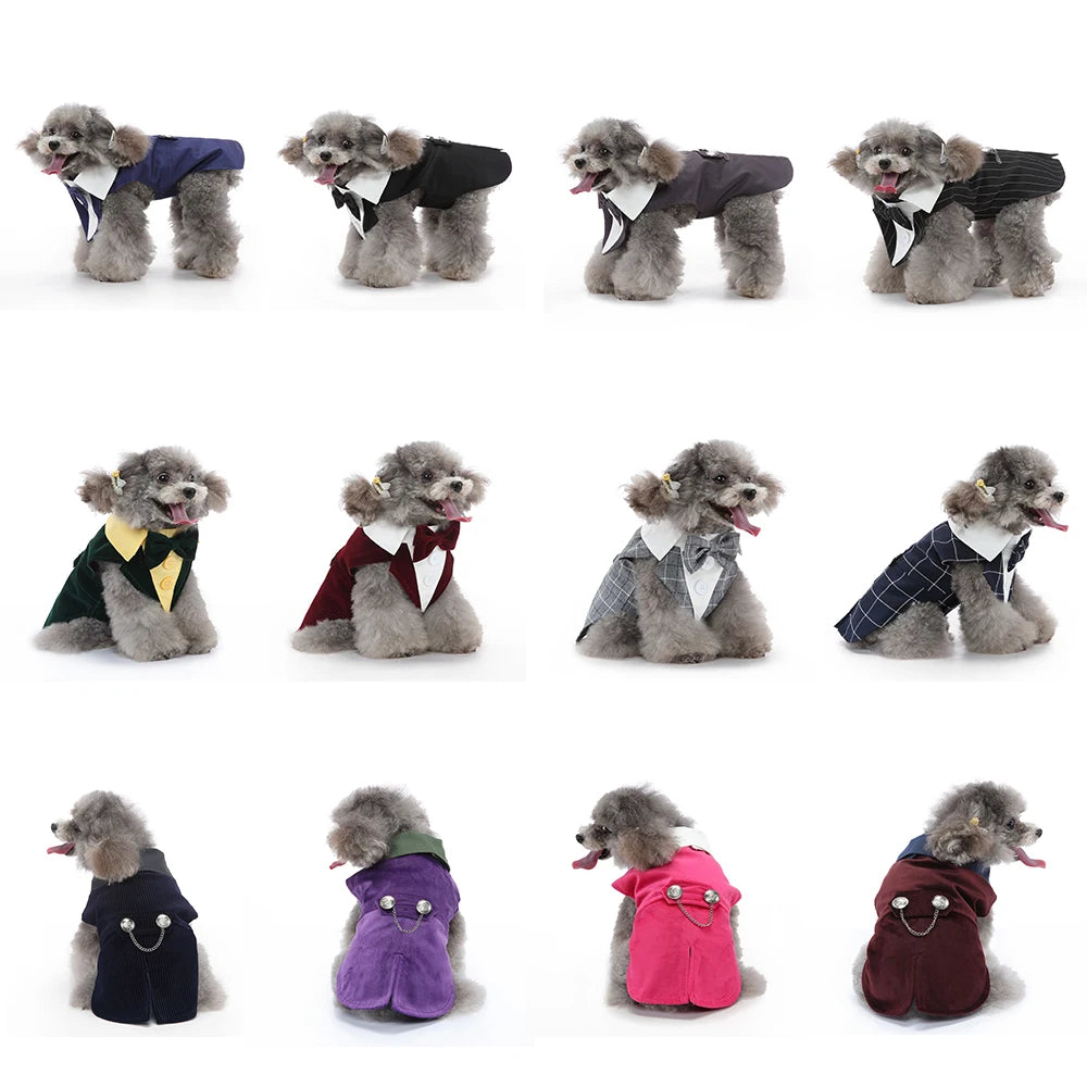Dog Costume For Small Dogs and Medium Dogs Halloween Apparel Dog Wedding Outfit Clothes Wedding Shirt Clothes Formal Tuxedo