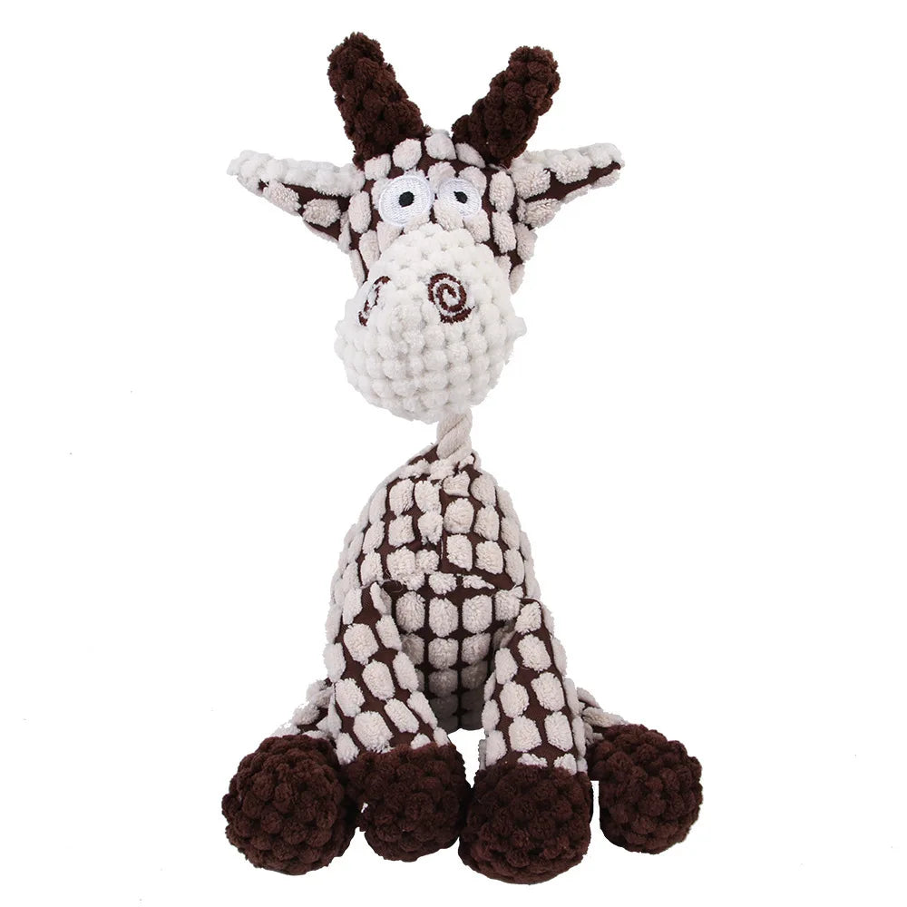 Plush Squeaky Puppy Chew Toys Teething Training Dog Toys for Small Dogs Cute Donkey or Bunny Designs