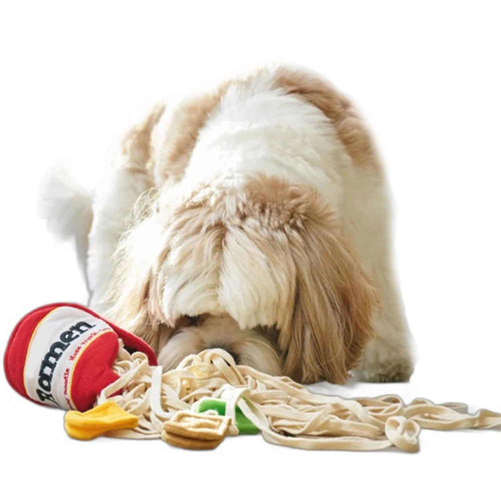 Dog Puzzle Toy Noodle Shape Leaking Food Toy Dog Nosework Training Toy Interactive Enrichment Toy for Small Medium Dogs