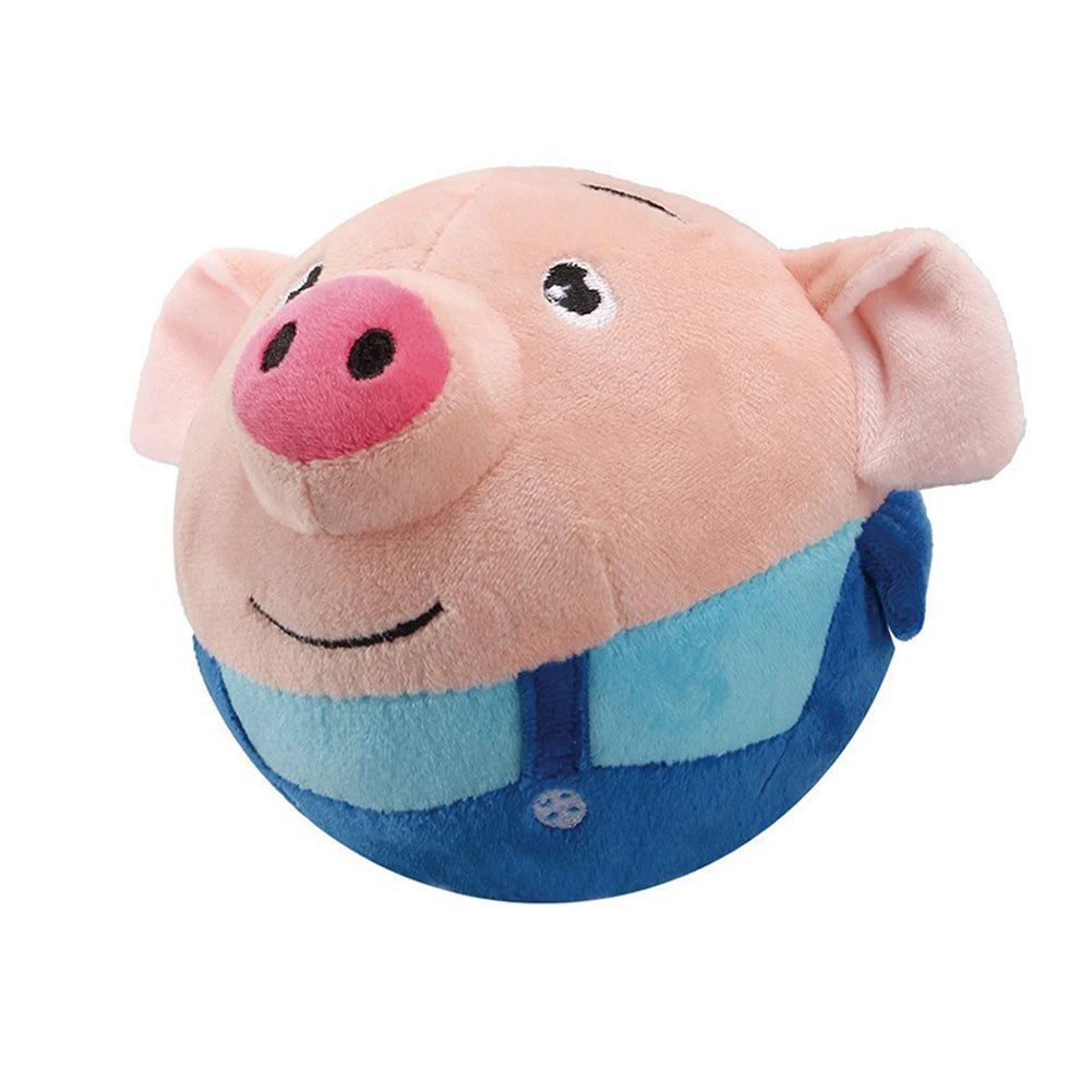 Active Moving Pet Plush Toy Bite Resistant Plush Automatic Bouncing Toys Self-Moving Chewable for Dog Indoor Playing
