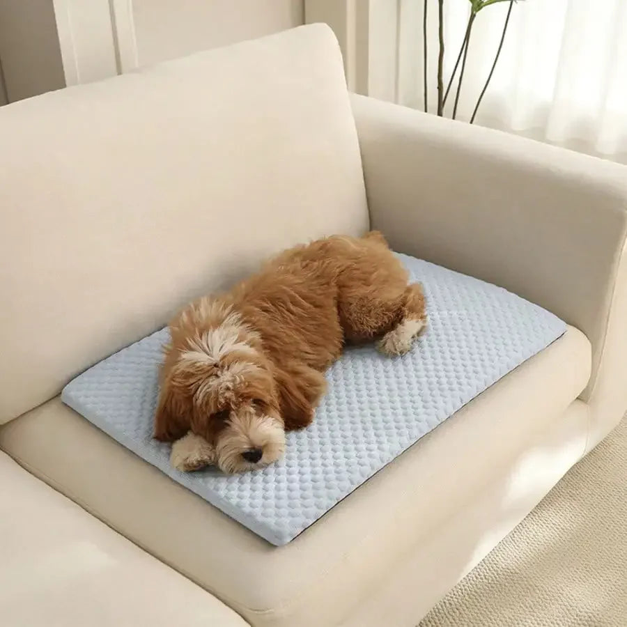 Sponge Cooling Dog Bed, Thick Padding Comfortable Cool Breathable Dog Nest, Non-Slip And Washable Cooling Small Dog Bed, Suitable For All Seasons