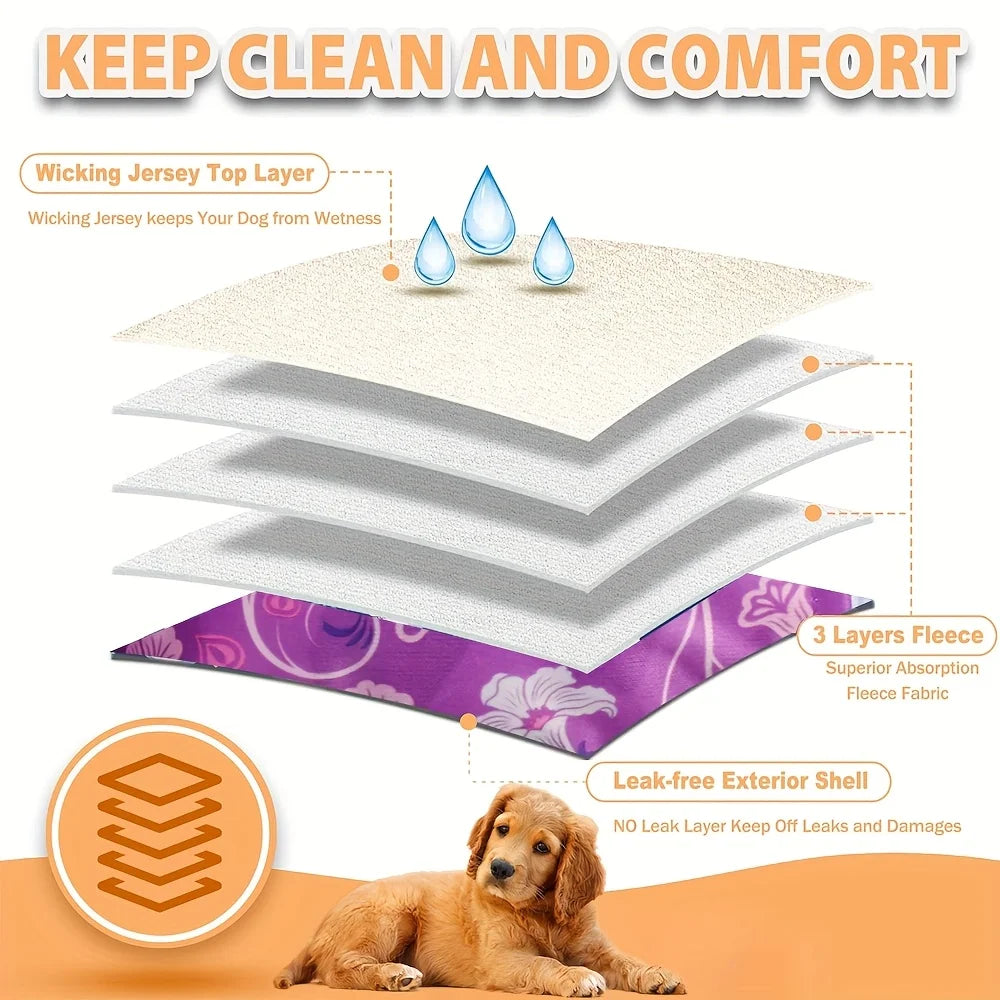 4pcs Washable Reusable Male Dog Diaper Set - Storage Bag Included, High-Absorbency Anti-Marking, Breathable Training Belly Bands