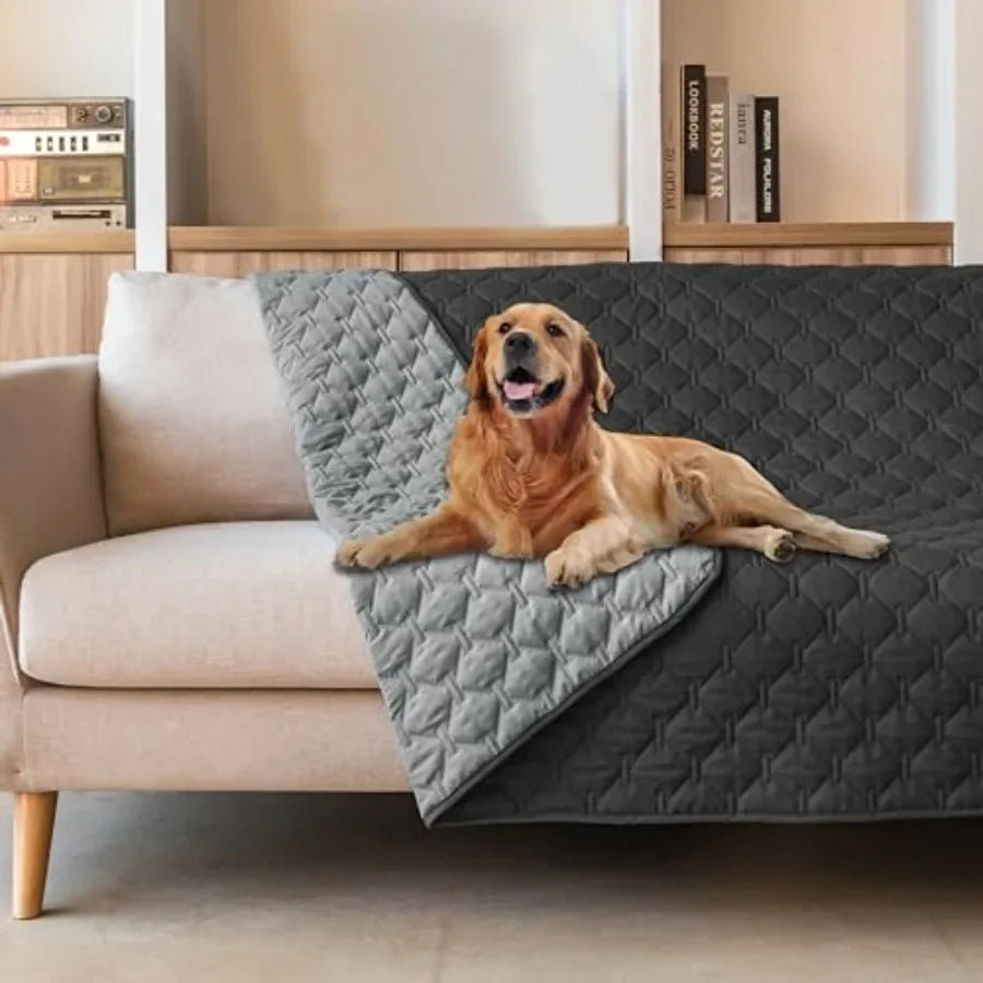 Double Sided Waterproof Dog Blanket Soft Pet Bed Cover Reversible Protect Furniture Couch Sofa Car for Small to Large Dogs