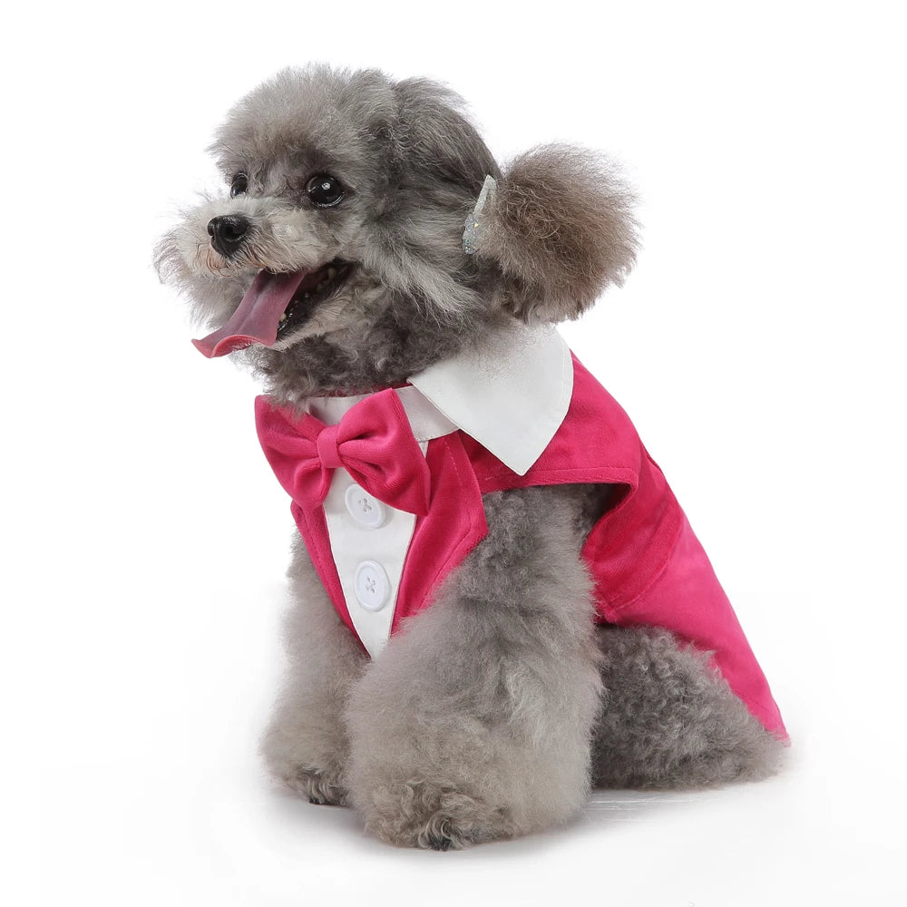 Dog Costume For Small Dogs and Medium Dogs Halloween Apparel Dog Wedding Outfit Clothes Wedding Shirt Clothes Formal Tuxedo