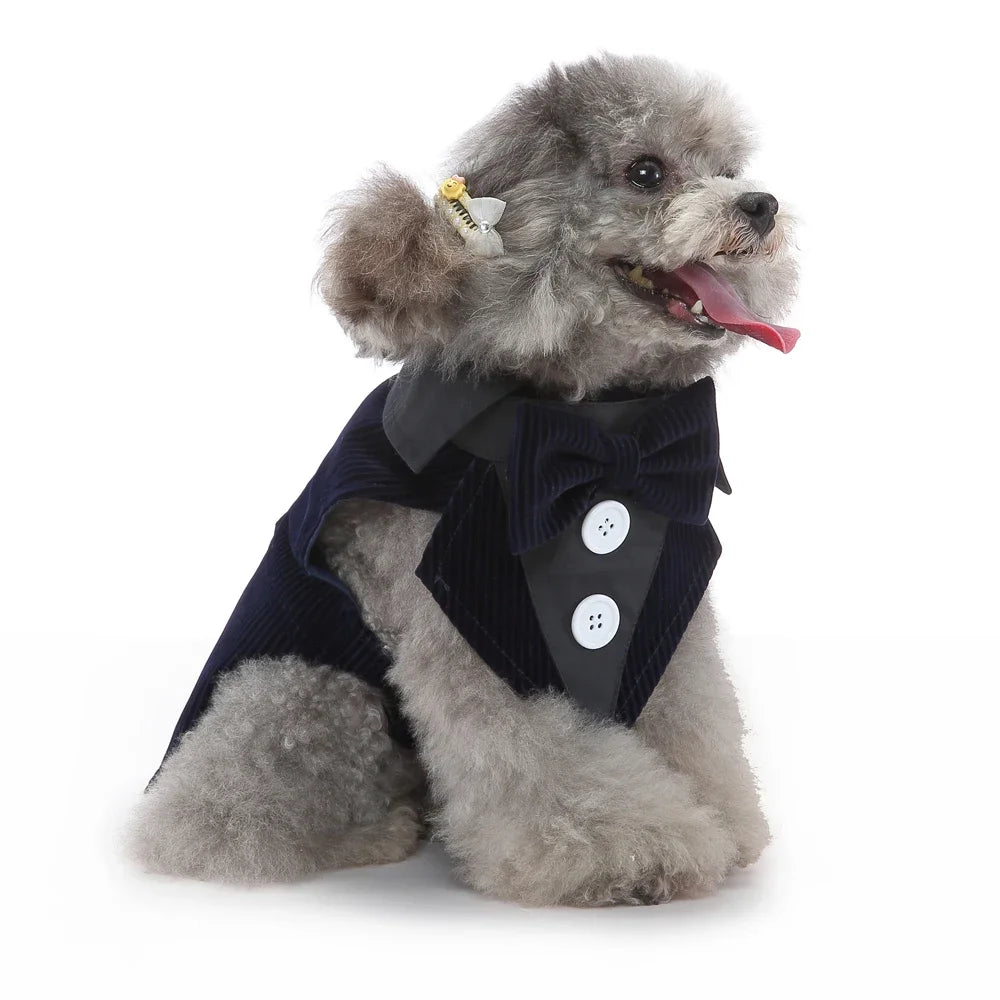 Dog Costume For Small Dogs and Medium Dogs Halloween Apparel Dog Wedding Outfit Clothes Wedding Shirt Clothes Formal Tuxedo