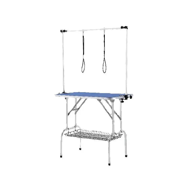 Pet Grooming Table Two Arms with Clamp Dog Station Foldable Pets Stand for Small Dogs with Grooming Loop