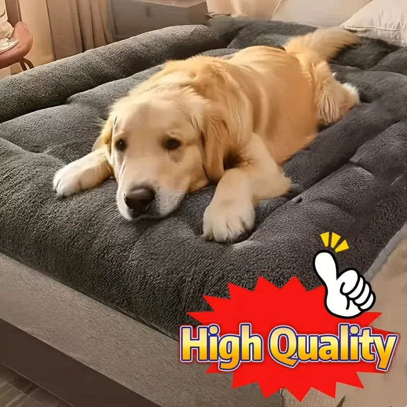 All Season Thickened Plush Dog Bed - Spacious Anti-Slip Pet Sofa for Small and Medium Dogs - Super Soft Washable Polyester