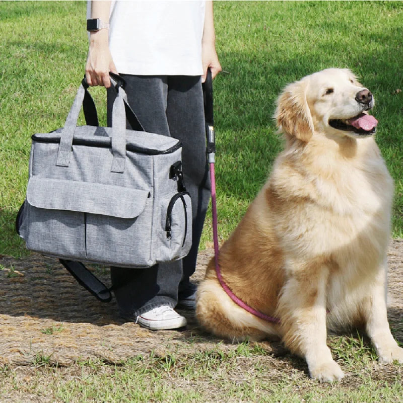 Travel Bag Set Airline Approved Dog Travel Organizer Weekend Tote Multi Function Pockets Supplies Bowls Containers