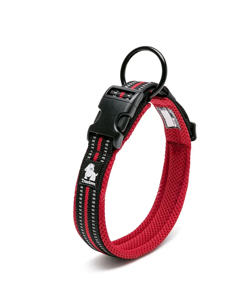 Pet Dog Collar Nylon Adjustable Webbing Padded Soft Reflective Durable Heavy Duty Training Custom Luxury