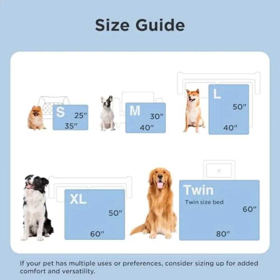 Cooling Blanket for Small Dogs with Breathable Air-Core Fill  Dog Cooling Mat Soft, Lightweight Pet Cat Throw Cold