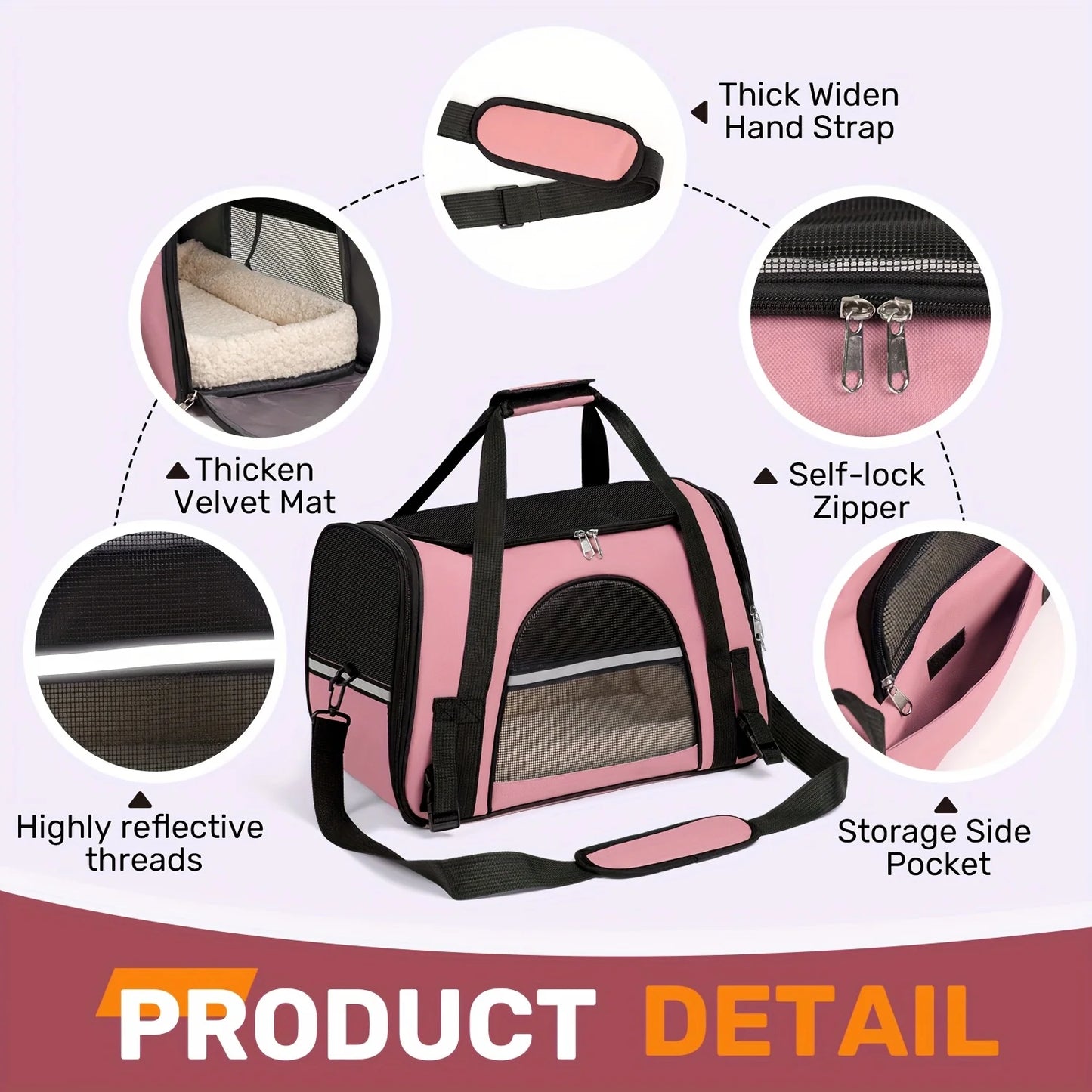 Carriers for Small Dogs and Cats, Secure Zipper Anti-Escape Pet Carrier Backpack | Spacious Ventilated Foldable Cat/Dog Travel Bag | Car & Airline Approved Collapsible Cage with Breathable Design