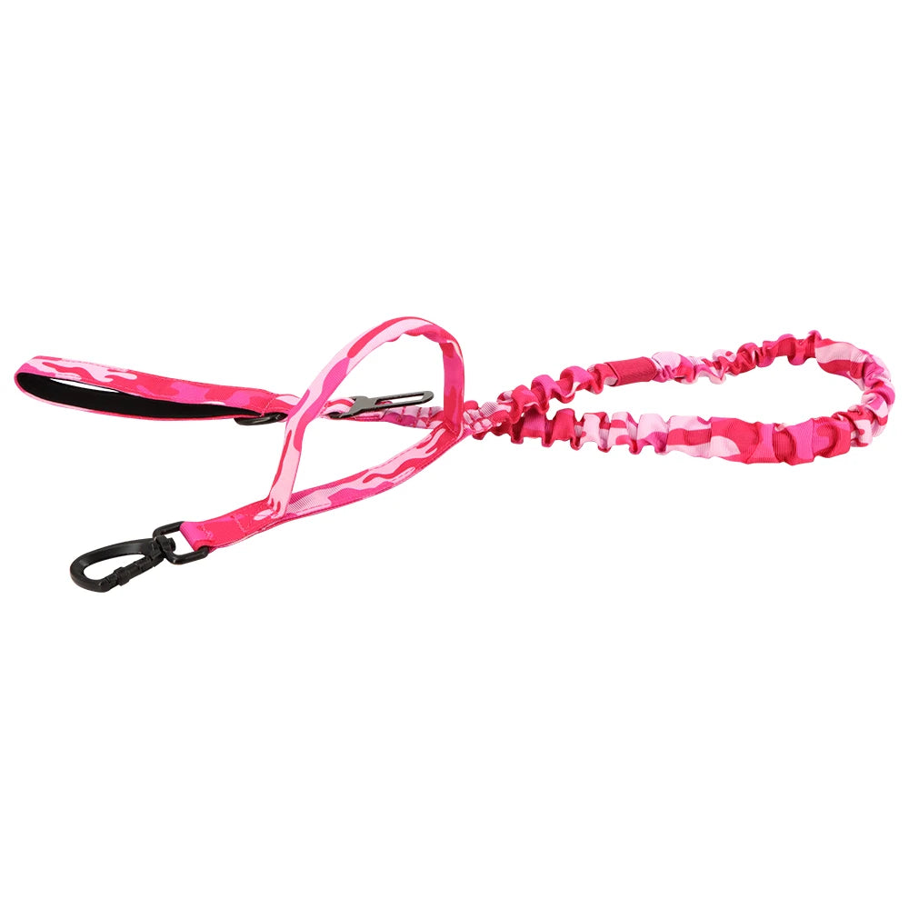 Training and Walking Dog Leashes For Small Medium and Large Dogs, Adjustable Leash Quick Release Elastic Rope With 2 Control Handles
