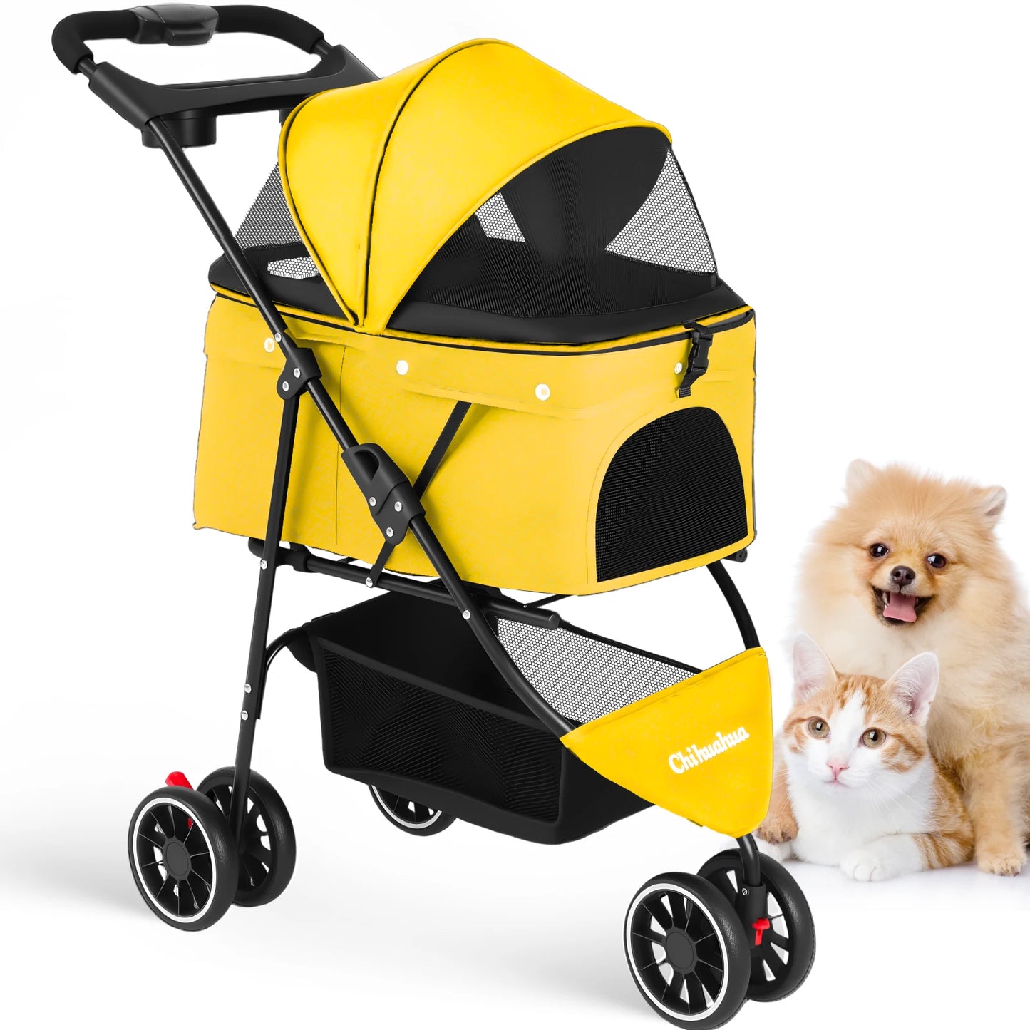 Pet Stroller For Small Dogs, Travel Portable Dog Stroller, Foldable Dog Carrier Strolling