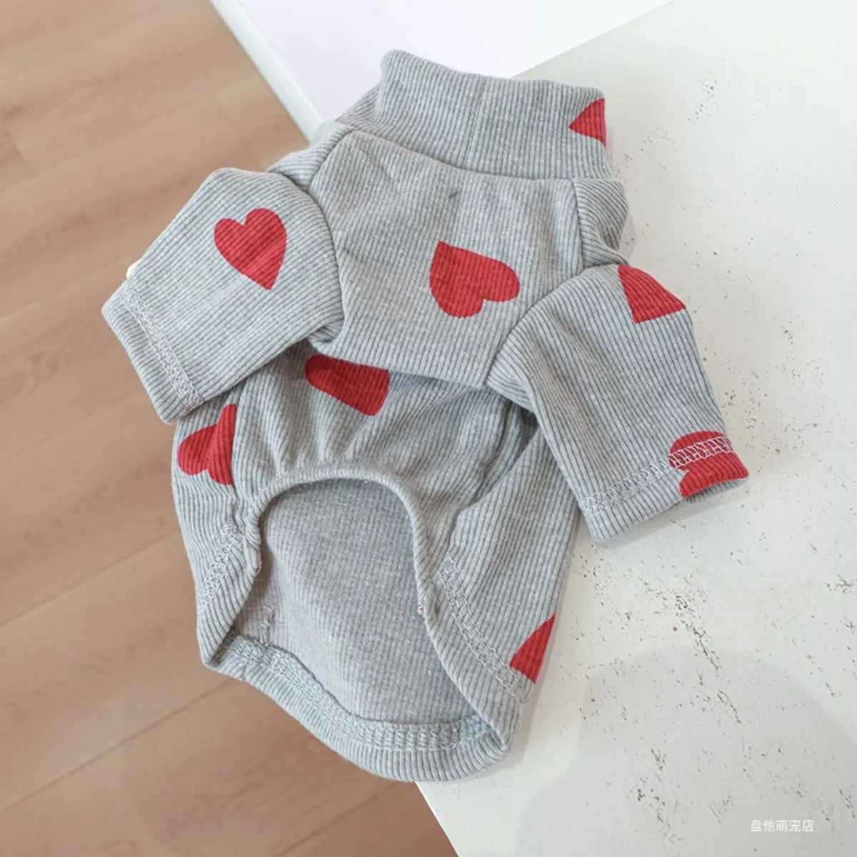 Small Dog Puppy Clothes Shirt Fit Small Dog Pet All seasons Love printed Valentine's Day bottom shirt