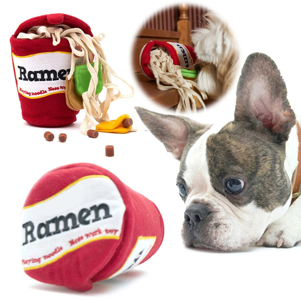 Dog Puzzle Toy Noodle Shape Leaking Food Toy Dog Nosework Training Toy Interactive Enrichment Toy for Small Medium Dogs