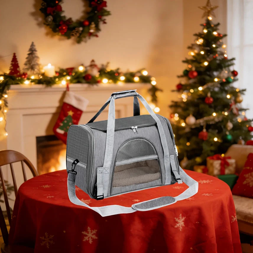 Carriers for Small Dogs and Cats, Secure Zipper Anti-Escape Pet Carrier Backpack | Spacious Ventilated Foldable Cat/Dog Travel Bag | Car & Airline Approved Collapsible Cage with Breathable Design
