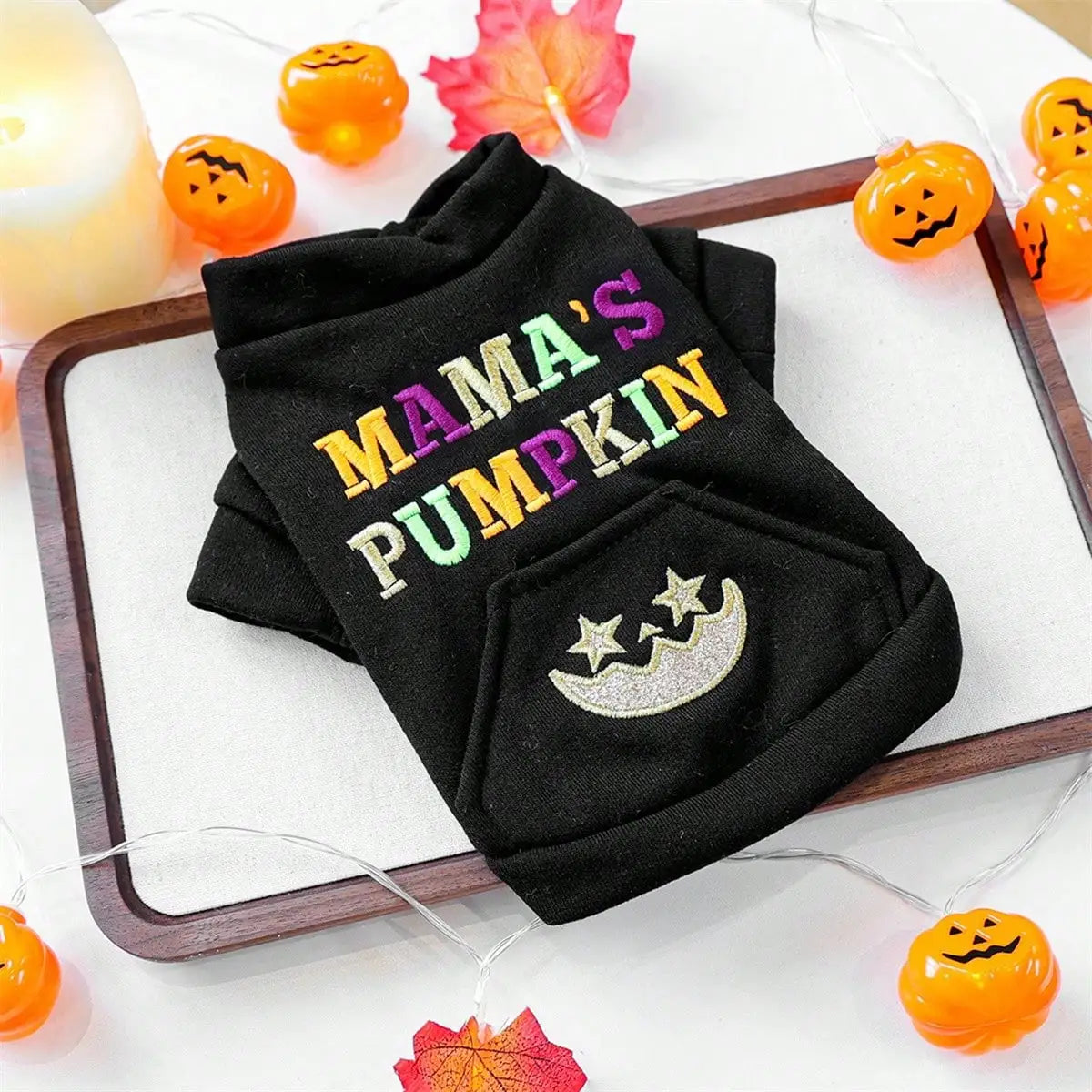 Dog Halloween Sweater Fashion Letter Embroidery Dog Sweatshirt Holiday Apparel For Festival Party Events