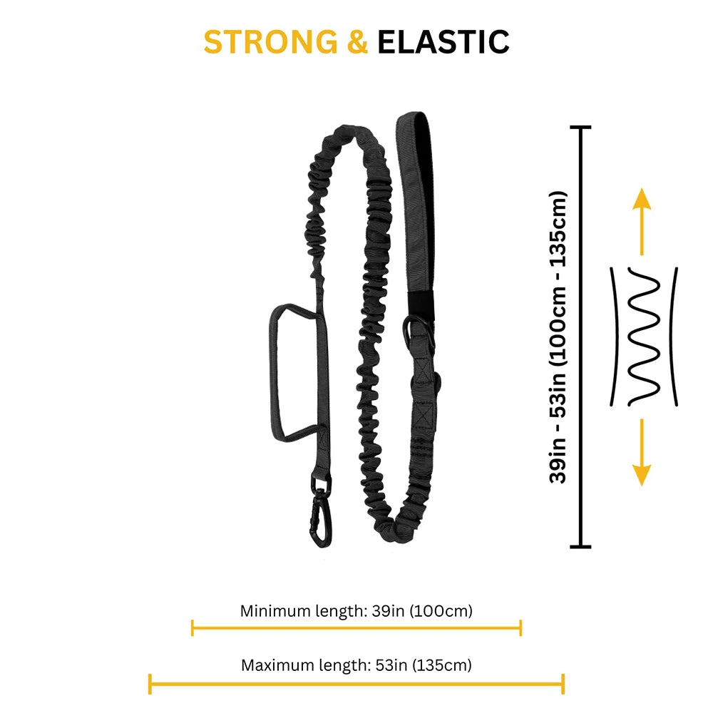 Training and Walking Dog Leashes For Small Medium and Large Dogs, Adjustable Leash Quick Release Elastic Rope With 2 Control Handles
