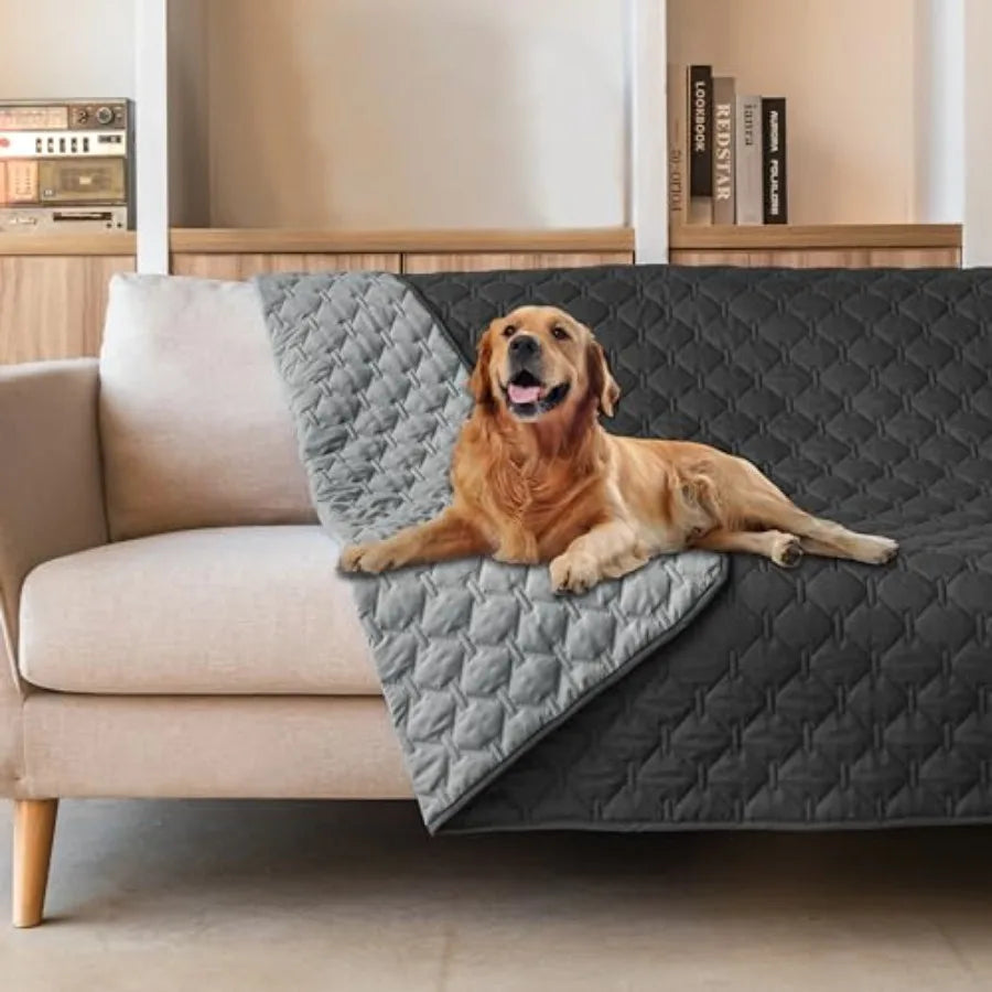 Double Sided Waterproof Dog Blanket Soft Pet Bed Cover Reversible Protect Furniture Couch Sofa Car for Small to Large Dogs
