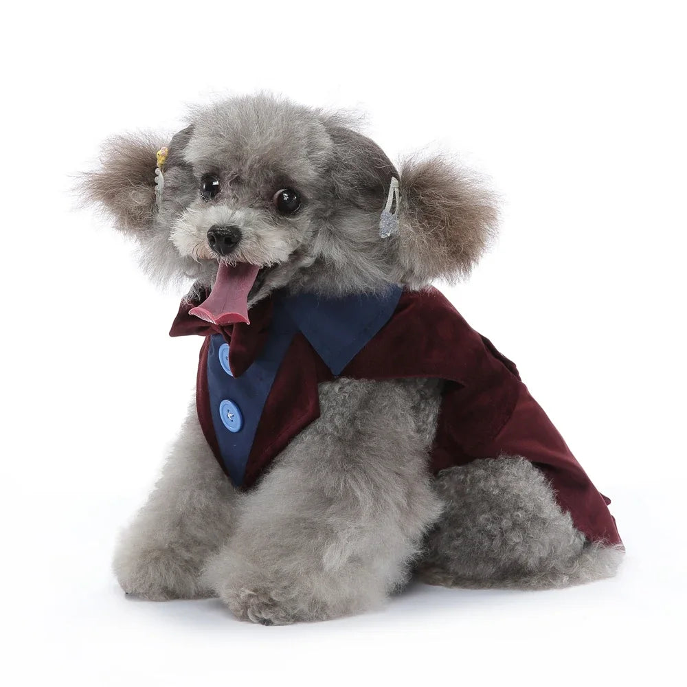Dog Costume For Small Dogs and Medium Dogs Halloween Apparel Dog Wedding Outfit Clothes Wedding Shirt Clothes Formal Tuxedo