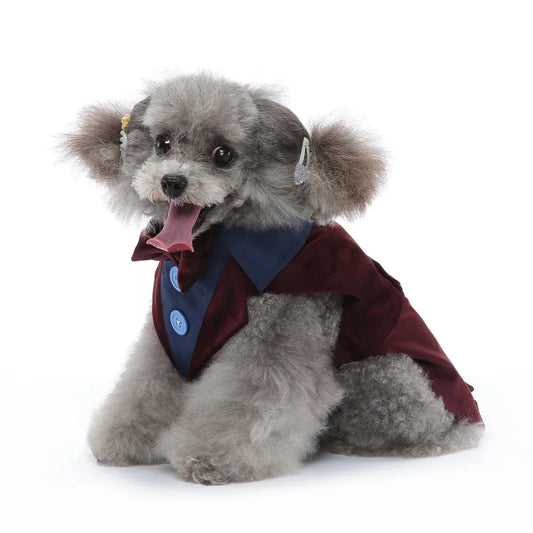 Dog Costume For Small Dogs and Medium Dogs Halloween Apparel Dog Wedding Outfit Clothes Wedding Shirt Clothes Formal Tuxedo