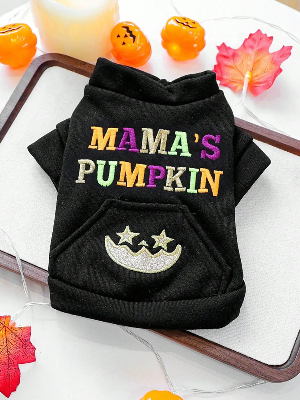 Dog Halloween Sweater Fashion Letter Embroidery Dog Sweatshirt Holiday Apparel For Festival Party Events