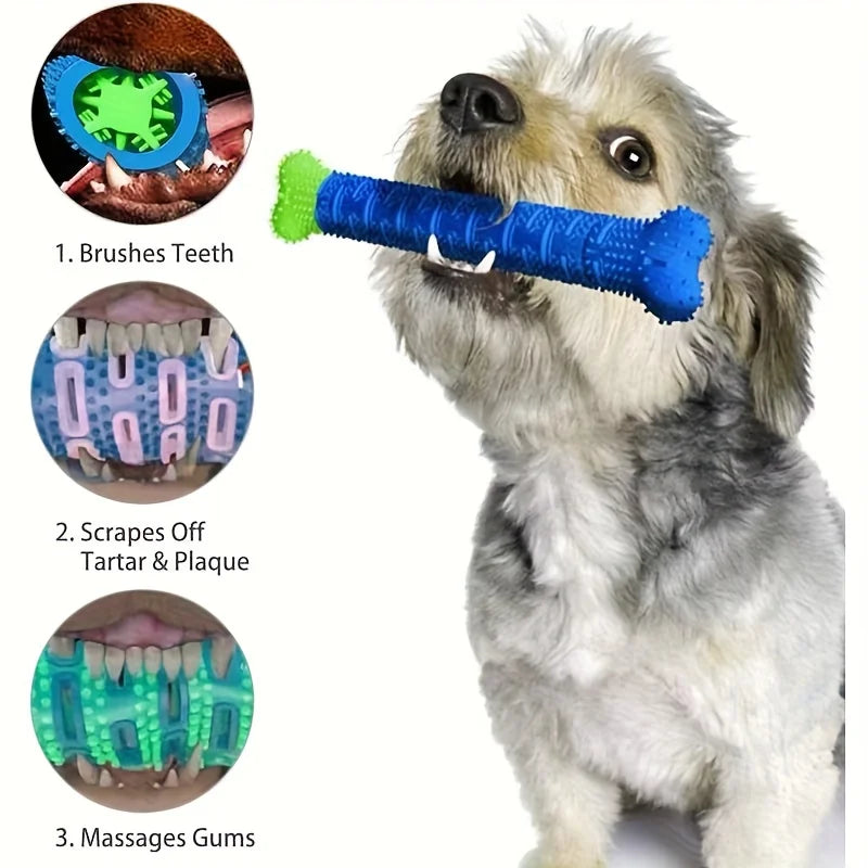 Pet Teeth Grinding Toy for Dogs, Dental Chew Stick Bite Training Toy for Cats & Dogs, Cleaning Chew Christmas Gift