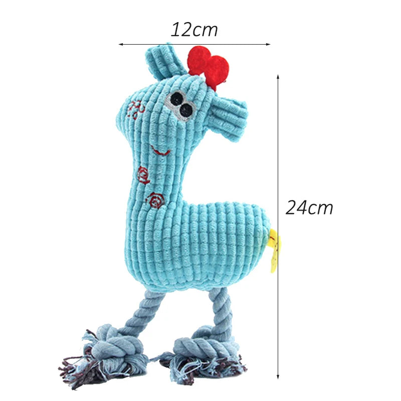 Plush Flamingo Pet Squeaky Toys for Small Dogs Clean Teeth Puppy Dog Chew Toy Squeak Pets Accessories Dog Supplies Octopus Chick
