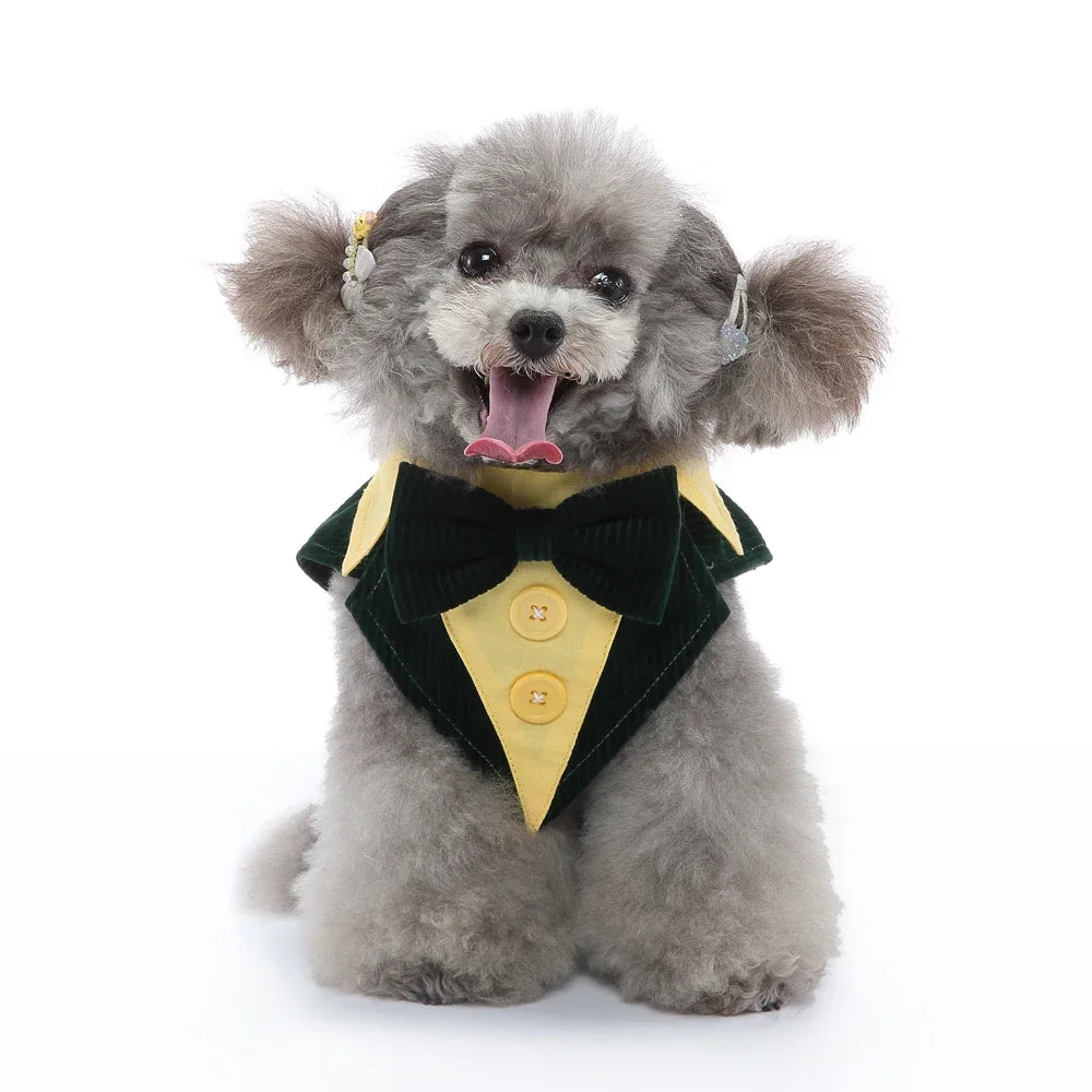 Dog Costume For Small Dogs and Medium Dogs Halloween Apparel Dog Wedding Outfit Clothes Wedding Shirt Clothes Formal Tuxedo