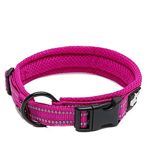 Pet Dog Collar Nylon Adjustable Webbing Padded Soft Reflective Durable Heavy Duty Training Custom Luxury