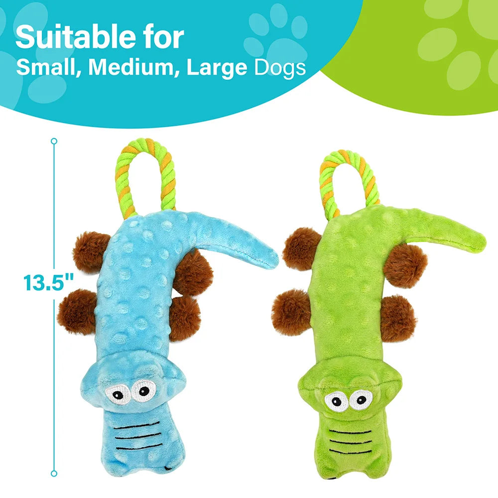 Small Dog Squeaky Toy, 2 Pack, Tug of War Dog Toys for Dogs Interactive Plush Puppy Chew Toy Plush Sound Squeak Toys Pet Supplies