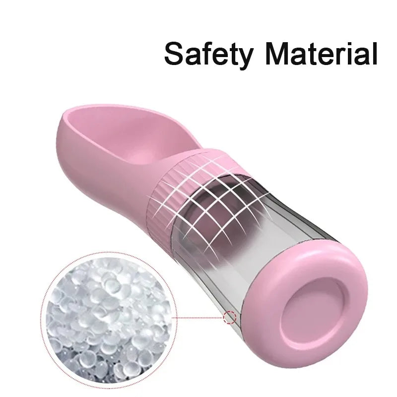 Portable Dog Water Bottle 320ML With Food Container Travel 2 in 1 Pet Water Dispenser For Small, Medium, and Large Dogs Drinking Bowls