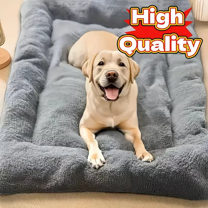 All Season Thickened Plush Dog Bed - Spacious Anti-Slip Pet Sofa for Small and Medium Dogs - Super Soft Washable Polyester