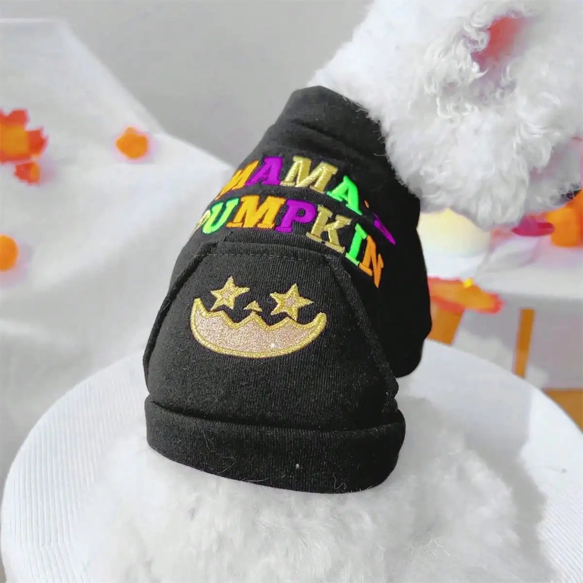 Dog Halloween Sweater Fashion Letter Embroidery Dog Sweatshirt Holiday Apparel For Festival Party Events