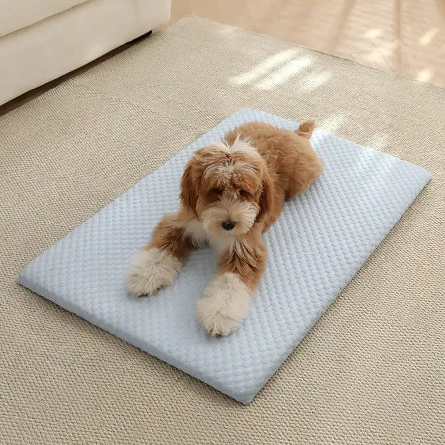 Sponge Cooling Dog Bed, Thick Padding Comfortable Cool Breathable Dog Nest, Non-Slip And Washable Cooling Small Dog Bed, Suitable For All Seasons